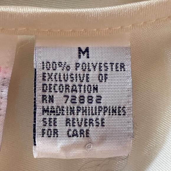 Best United Garment Co. Lingerie Cream Slip / Slip Dress Sz MED Satin and Lace - Picture 8 of 9